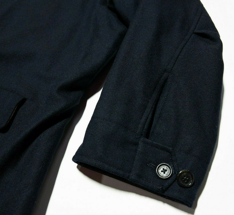 Brooks Brothers Brooksstorm Loro Piana Storm System Wool Overcoat Navy Men's XL