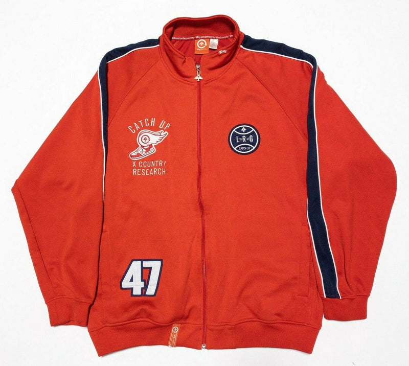 LRG Lifted Research Group Track Jacket 3XL Red X-Country Full Zip Hip Hop Men's