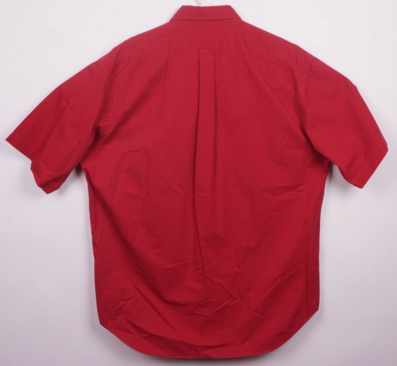 Polo Ralph Lauren Men's Large Blake Solid Red Short Sleeve Button-Down Shirt