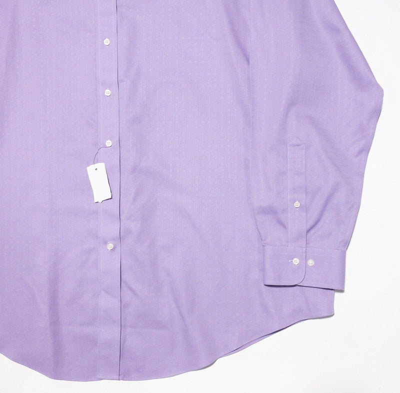 Brooks Brothers 18-36/37 Dress Shirt Men's Purple Long Sleeve Non-Iron New