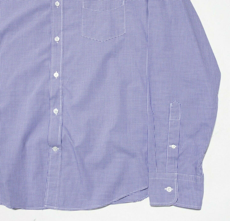 J. Crew Thomas Mason Men's XL Slim Fit Long Sleeve Shirt Purple Check