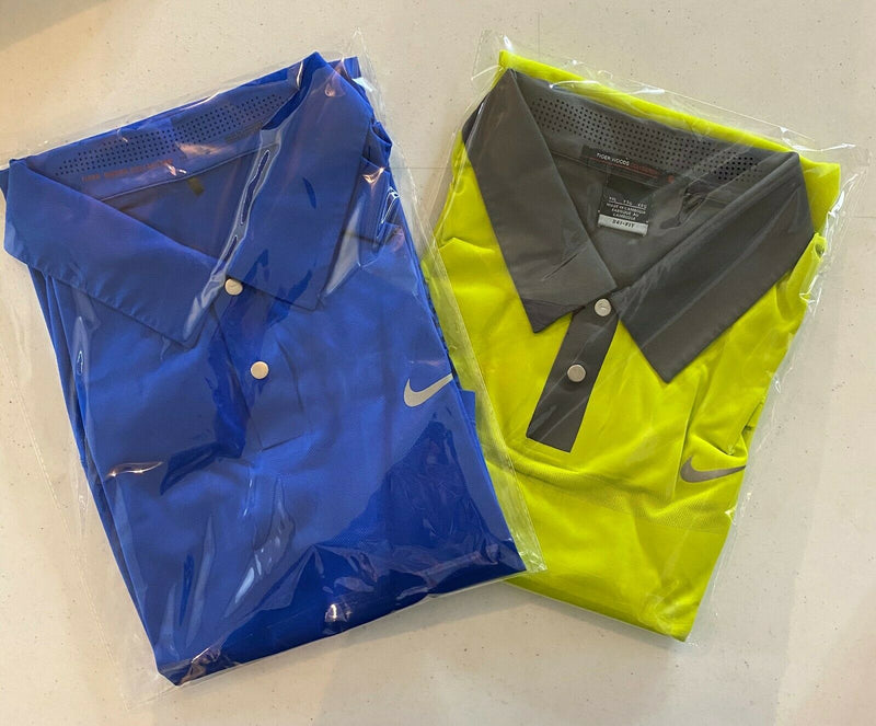 Tiger Woods Collection Men's 2XL Nike Golf Lot of 2 Golf Polo Shirts