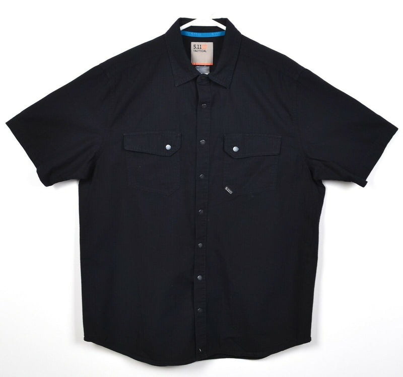 5.11 Tactical Series Men's Medium Snap-Front Solid Black Conceal Carry Shirt