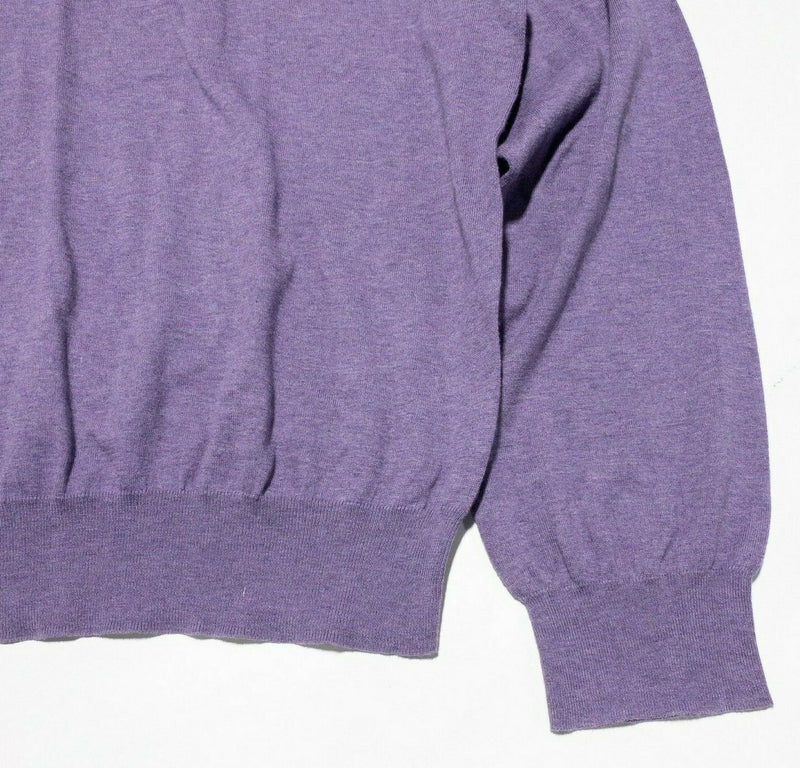 Polo Ralph Lauren Crewneck Sweater Purple Lightweight Pima Cotton Men's XL