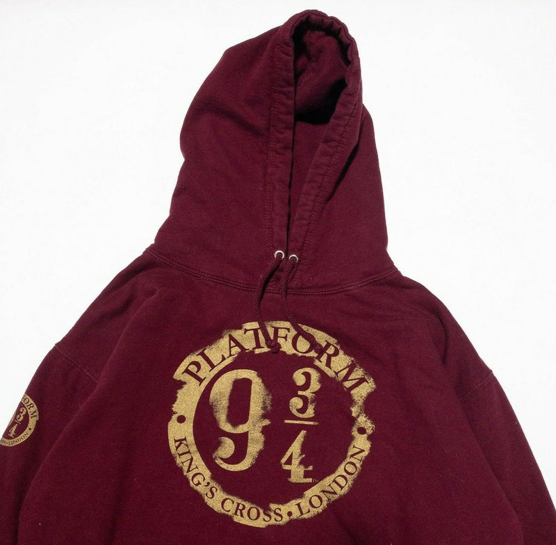 Harry Potter Hoodie Adult Large Platform 9 3/4 King's Crossing Red Pullover