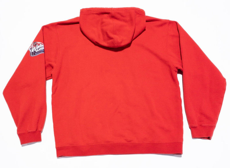 Chicago Blackhawks Hoodie Men's Large Reebok NHL Hockey Pullover Sweatshirt Red