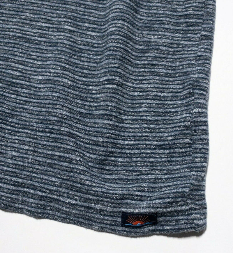 Faherty T-Shirt Medium Men's Pocket Crew Neck Short Sleeve Blue Striped