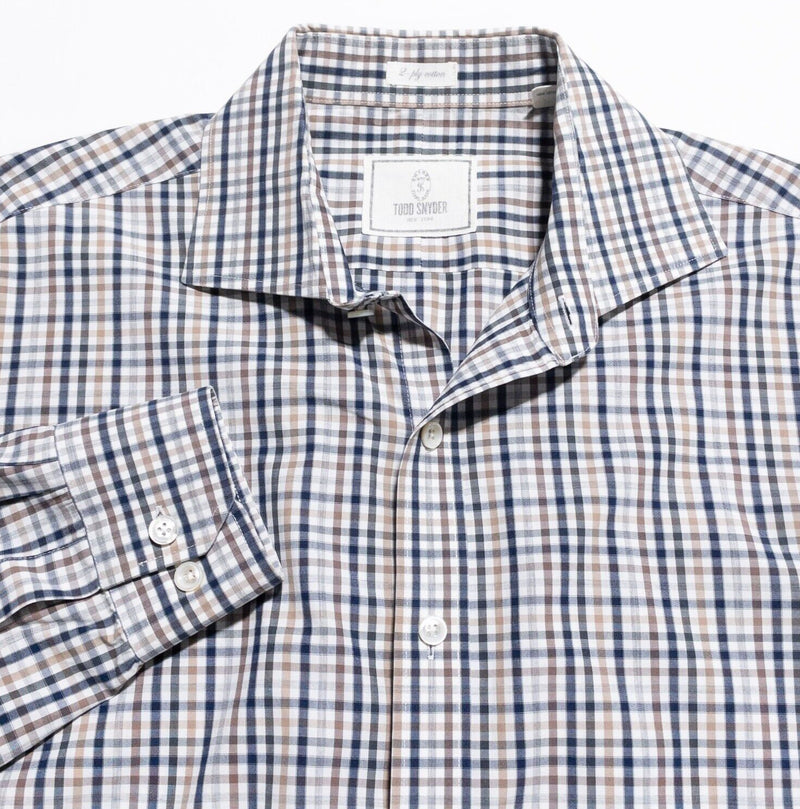 Todd Snyder Shirt Men's 16.5-34/35 (Large) Long Sleeve Button-Front Check