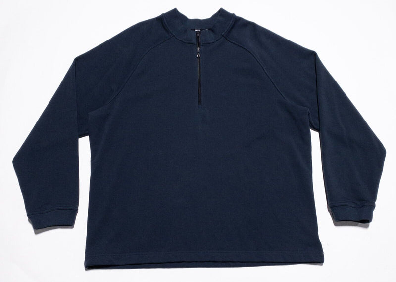 Public Rec Sweater Men's 2XL Pullover 1/4 Zip Pima Cotton Blend Navy Blue Soft