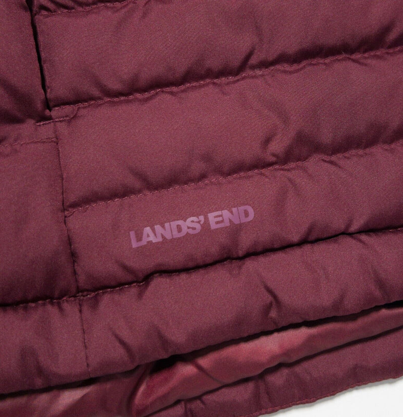 Lands' End Vest Women's 2X (20W-22W) Puffer Down 600 Fill Packable Red
