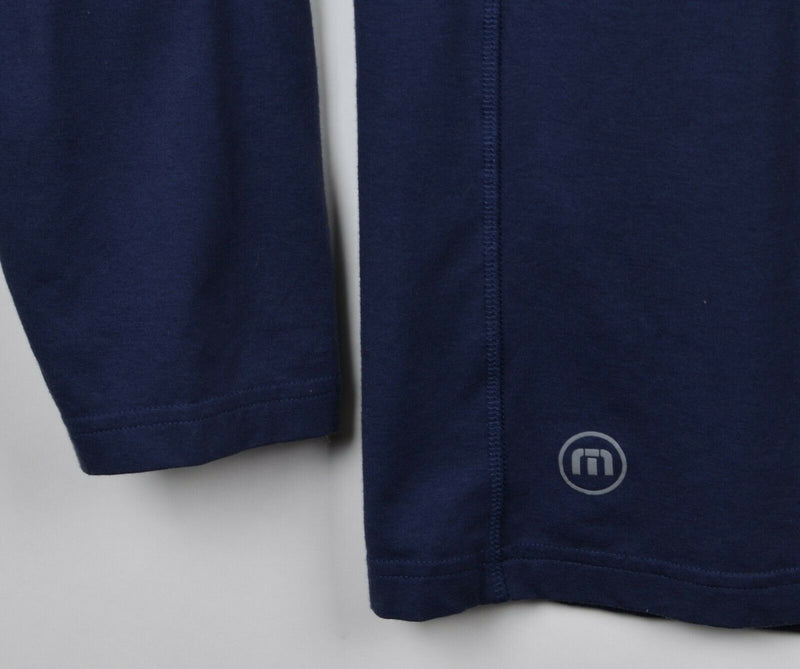 Travis Mathew Men's XL 1/4 Zip Heather Navy Blue Golf Lightweight Jacket