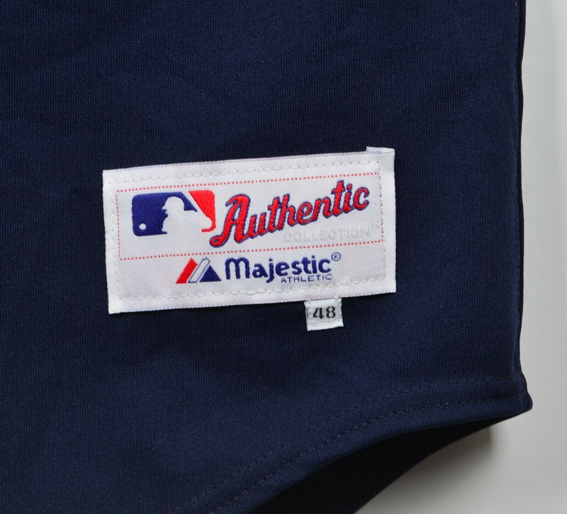 Milwaukee Brewers Men's 48/XL Majestic Authentic Navy Blue Sewn Baseball Jersey