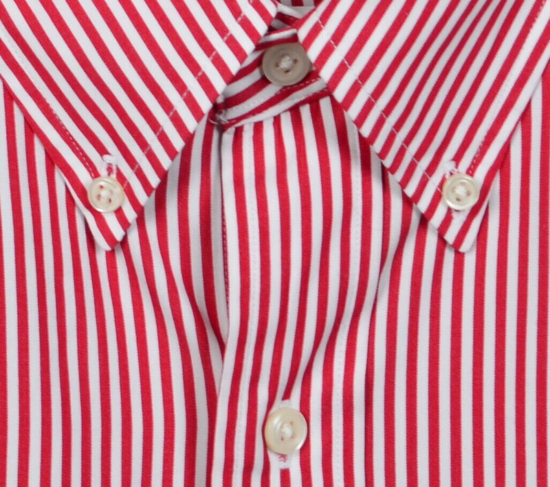 Polo Ralph Lauren Men's 2XL Classic Fit Red Striped Pony Button-Down Shirt