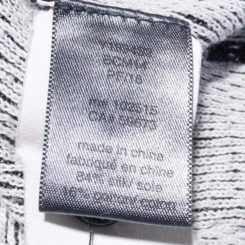John Varvatos Silk Henley Shirt Men's Large Collection Gray Long Sleeve Knit