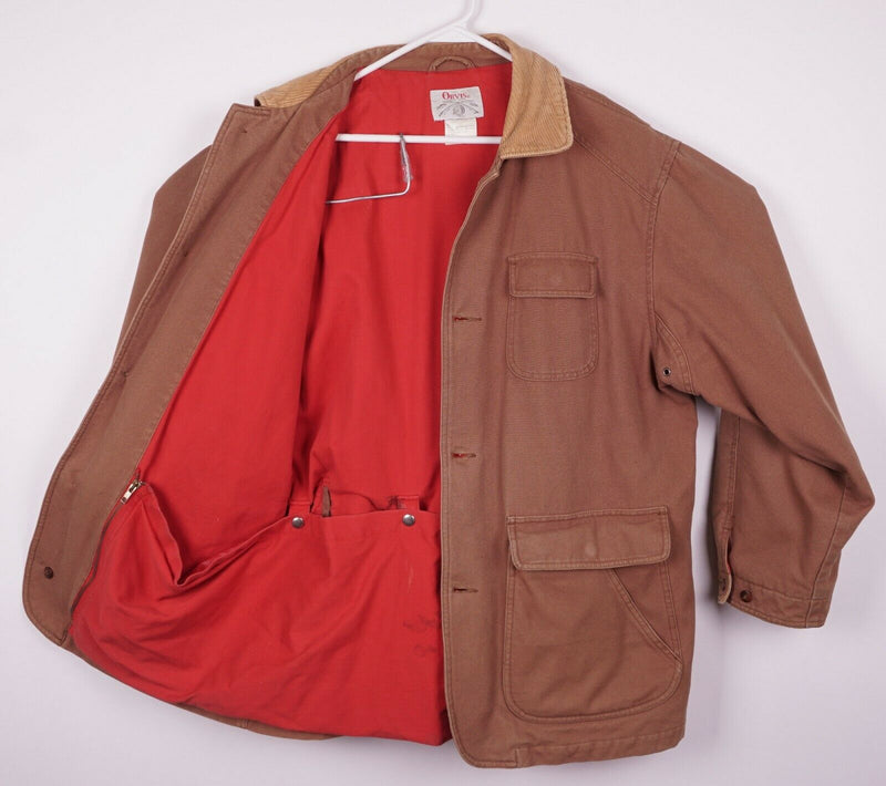 Vintage 80s Orvis Men's Medium Hunting Game Pocket Khaki Utility Field Jacket