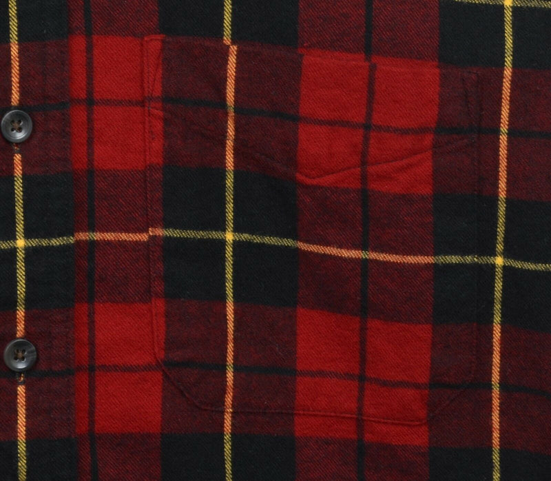 LL Bean Men's LT Traditional Red Tartan Scotch Plaid Button-Down Flannel Shirt