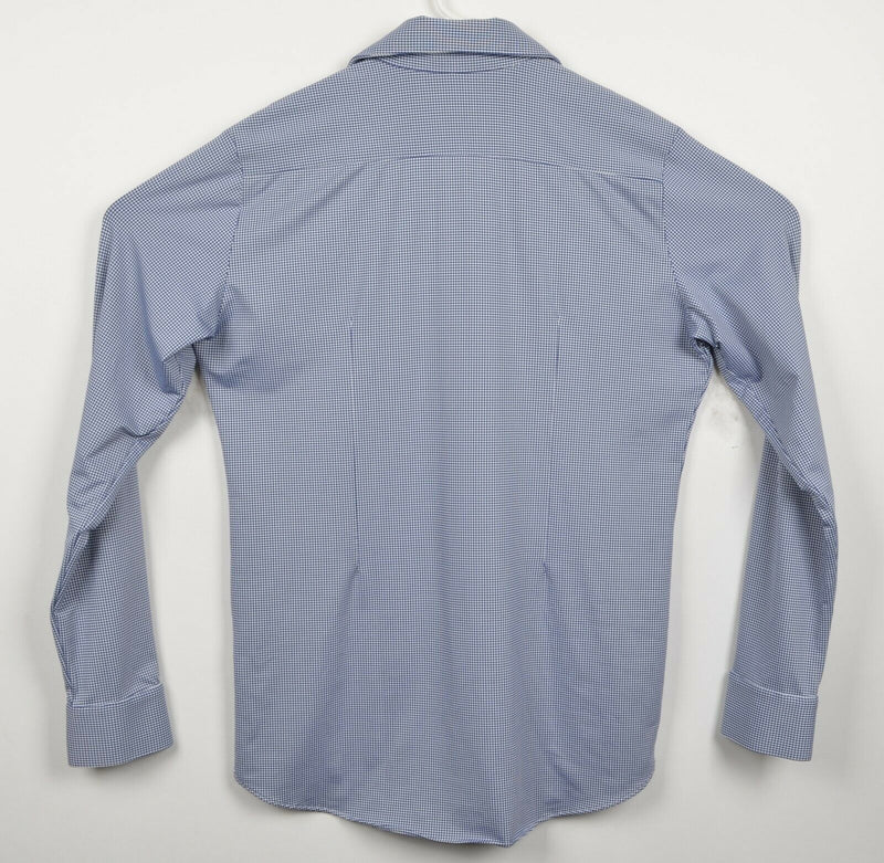 Mizzen+Main Men's Large? Spinnaker Collection Blue Check Performance Dress Shirt