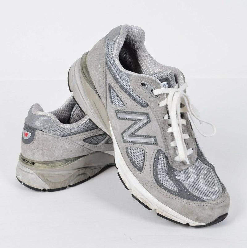 New Balance 990v4 Women's US 9 Gray Suede W990GL4 Running Shoes Made In USA