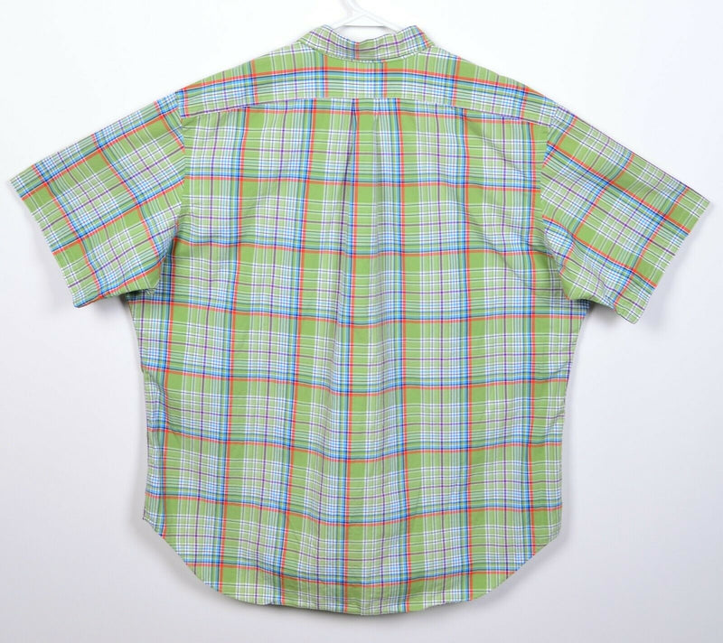 Polo Ralph Lauren Men's 2XL Classic Fit Green Plaid Pony S/S Button-Down Shirt