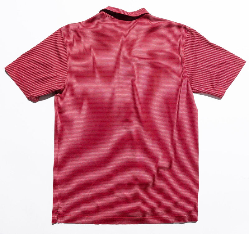 Masters Golf Polo Shirt Men's Medium Red Striped Augusta National Short Sleeve
