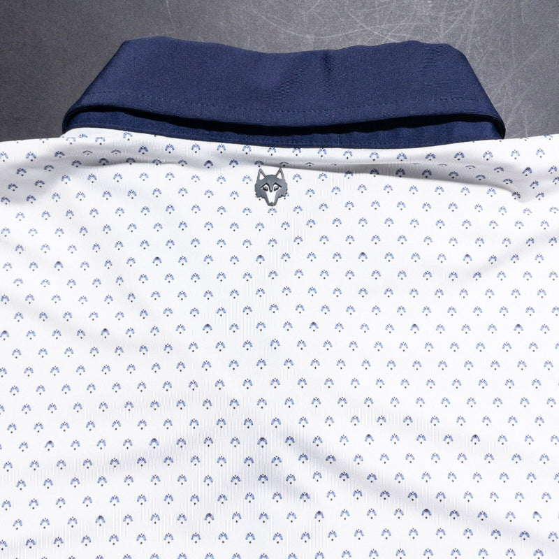 Greyson Golf Polo 2XL Men's Shirt Wicking Stretch White Geometric The Concession