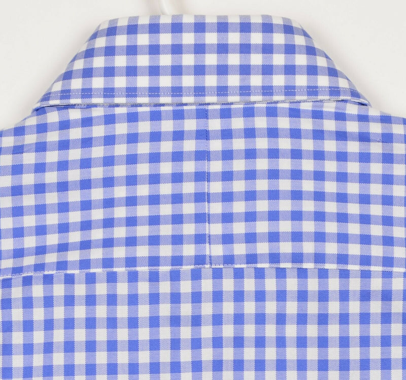 Todd Snyder Men's 15.5 34/35 (Medium) Blue Gingham Check Button-Front Shirt