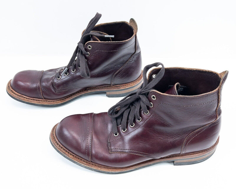 Allen Edmonds Waterproof Boots 10 D Men's Burgundy Leather Park City Lace-Up