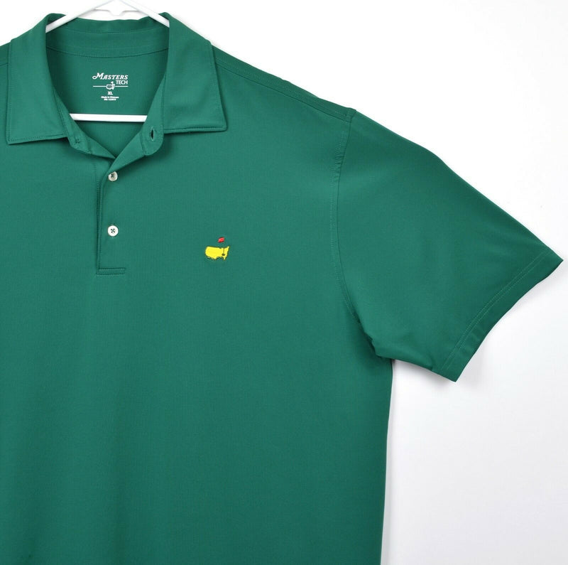 Masters Tech Men's Sz XL Augusta National Polyester Green Performance Golf Shirt
