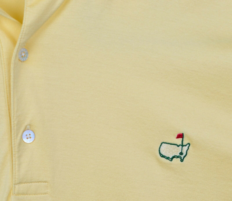 Amen Corner Men's Sz XL Masters Golf Tournament Yellow Pima Cotton Polo Shirt