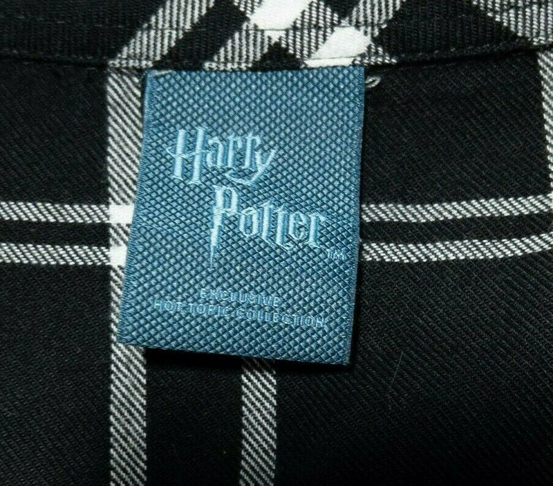 Harry Potter Flannel Shirt Black Plaid Draco Dormiens Hot Topic Men's 2XL