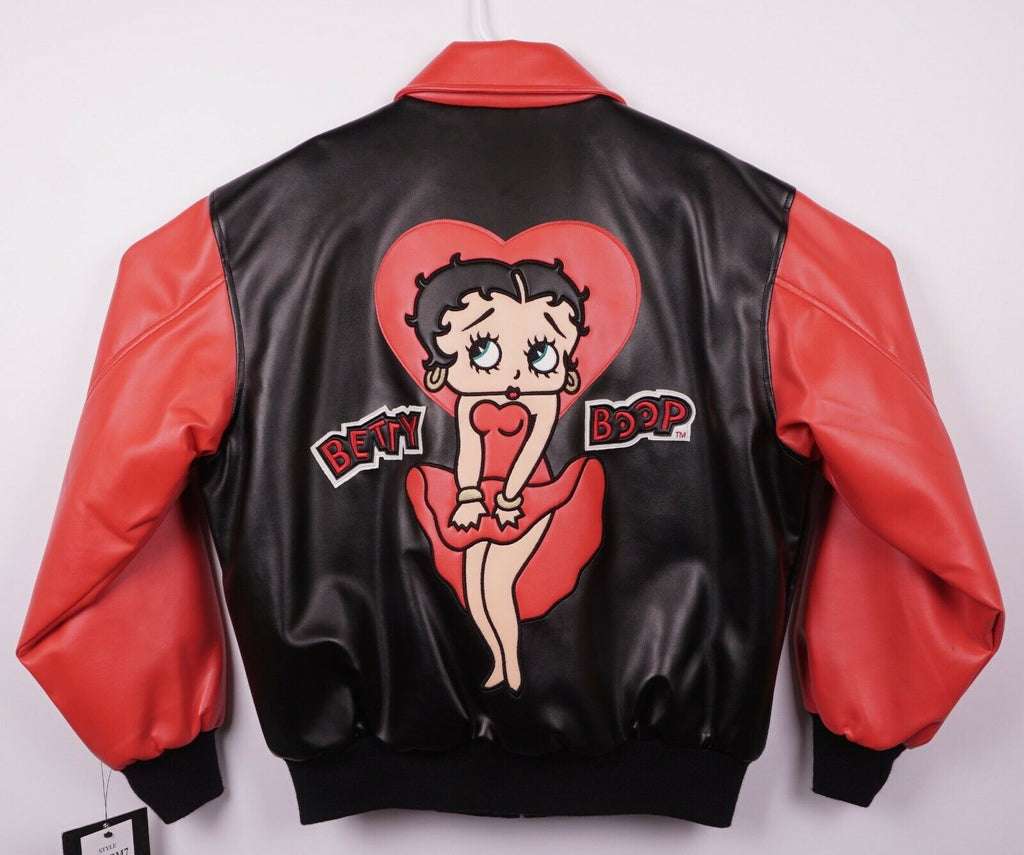 Vintage Betty Boop cheapest Faux Silk Jacket Red Unisex Size Large