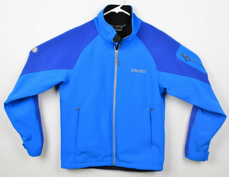 Marmot Men’s Small Softshell Blue Full Zip Fleece Lined Outdoor Softshell Jacket