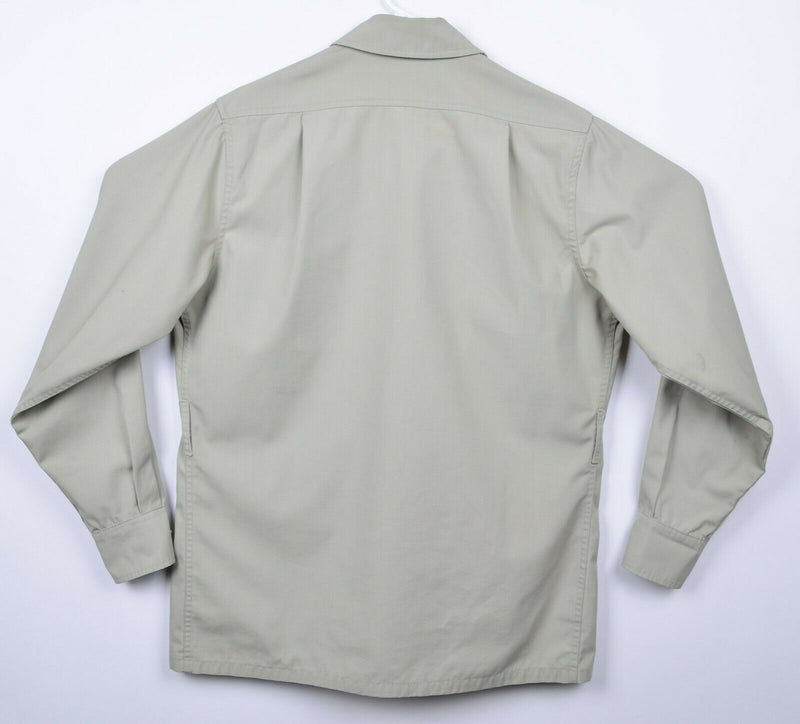 Vtg Abercrombie & Fitch Men's Sz 38 Safari Khaki Pockets Shirt Jacket