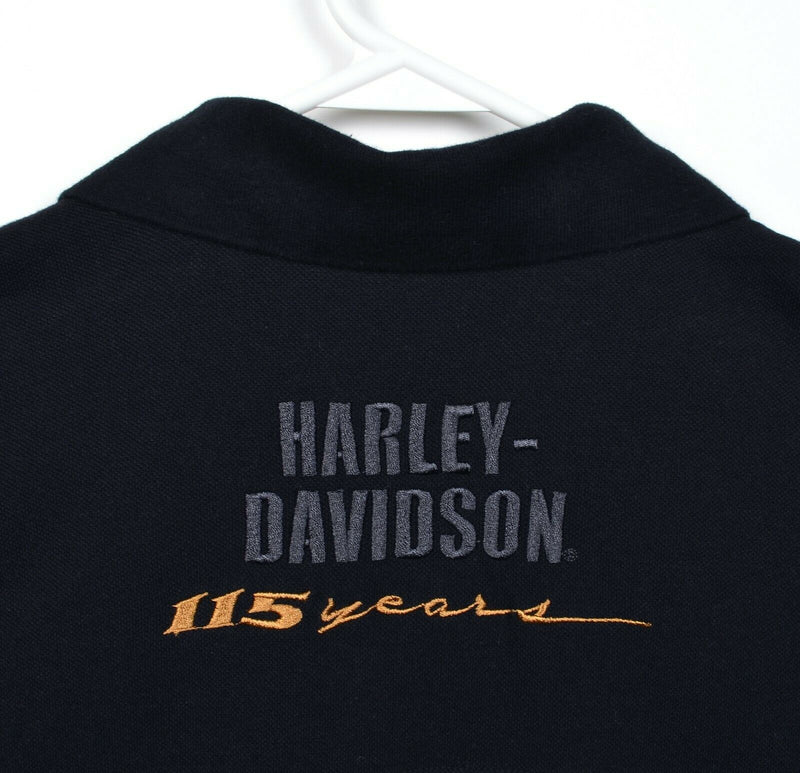 Harley-Davidson Men's Large 115th Anniversary Biker Motorcycle Polo Shirt