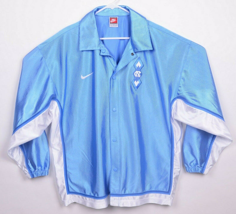 Vintage Nike UNC Men Large North Carolina Tar Heels Basketball Snap Warmup Shirt
