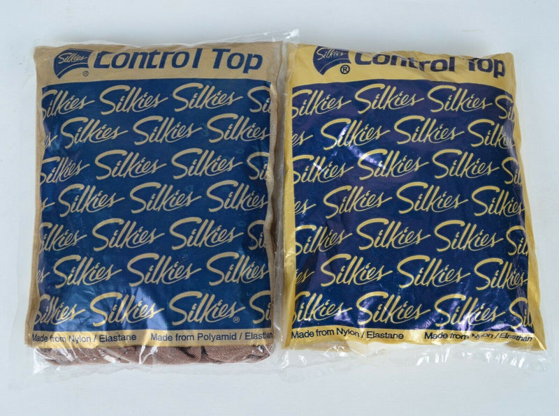 Lot of 14 Silkies TLC Support Pantyhose 732 and 070404 White Beige Control Top
