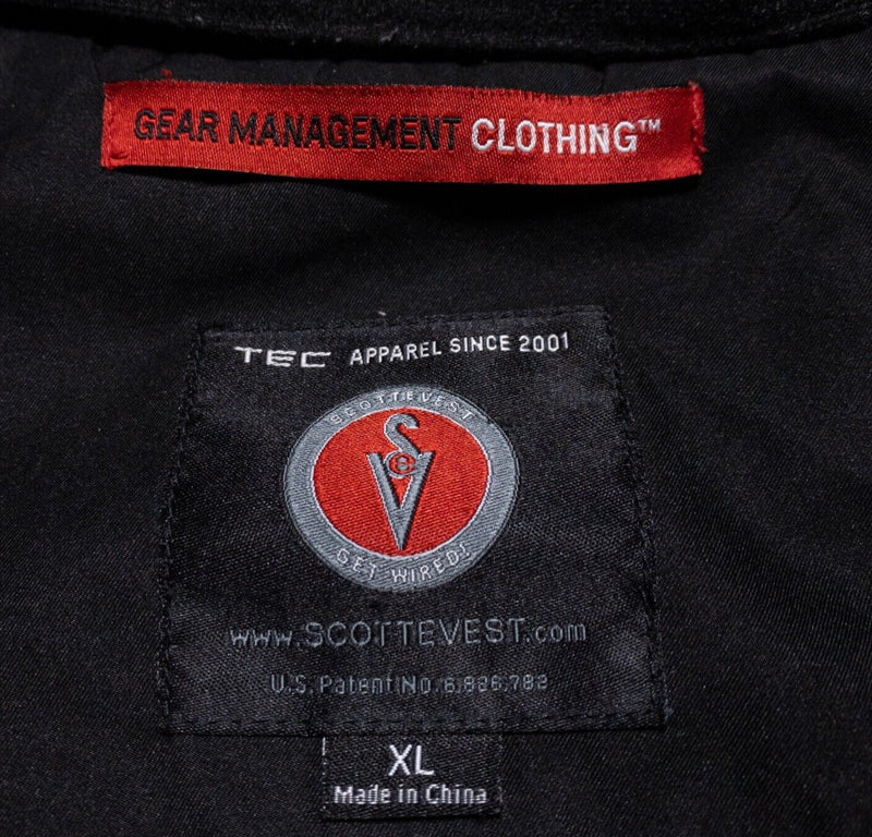 SCOTTeVEST Vest Men's XL Full Zip Pocket Travel TEC Tech Enabled Gear Management