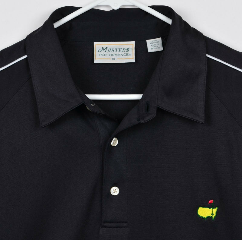 Masters Performance Men's XL Black Polyester Augusta National Golf Polo Shirt