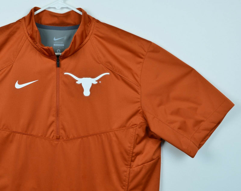 Texas Longhorns Nike Men's Small Half Zip Burnt Orange Coach Baseball S/S Jacket