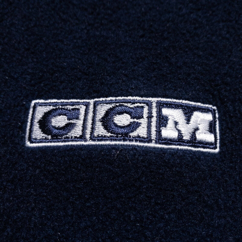 USA Hockey Jacket CCM Men's XL Fleece Full Zip Navy Blue Vintage 90s Team