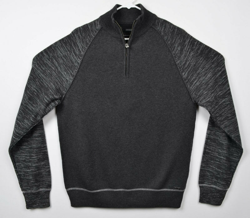 Buckle Black Men's Sz Large Standard Fit Gray 1/4 Zip Pullover Sweater