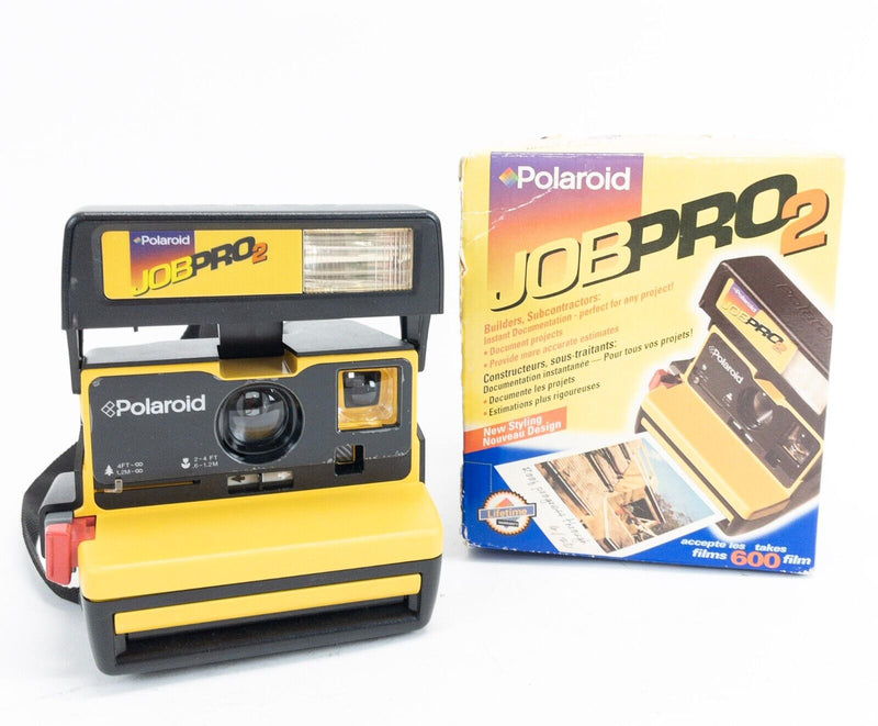 Polaroid Job Pro 2 Instant Film Camera 600 Lot of 2 Bag Box Vintage