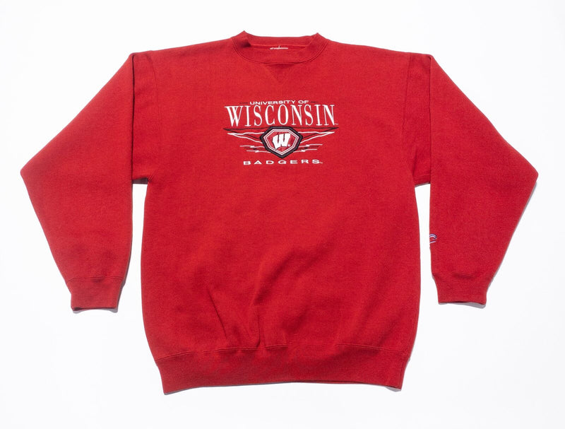 Wisconsin Badgers Sweatshirt Men's Fits M Vintage 90s Red College Cadre Crewneck