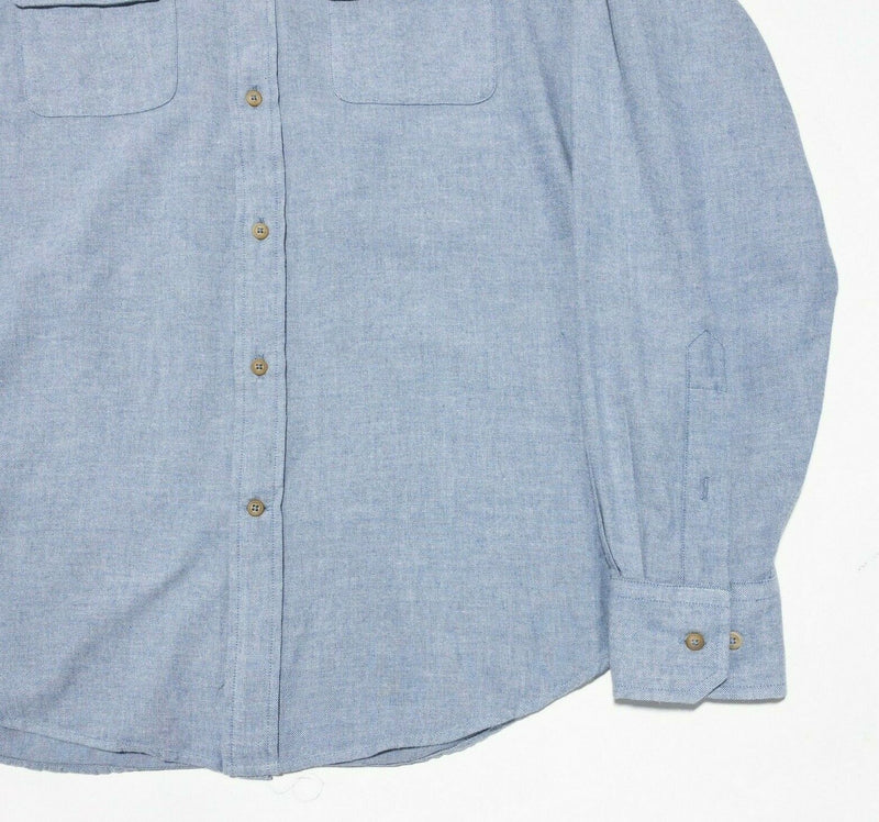 Southern Tide Flannel Medium Classic Fit Men's Shirt Blue Preppy Button-Down