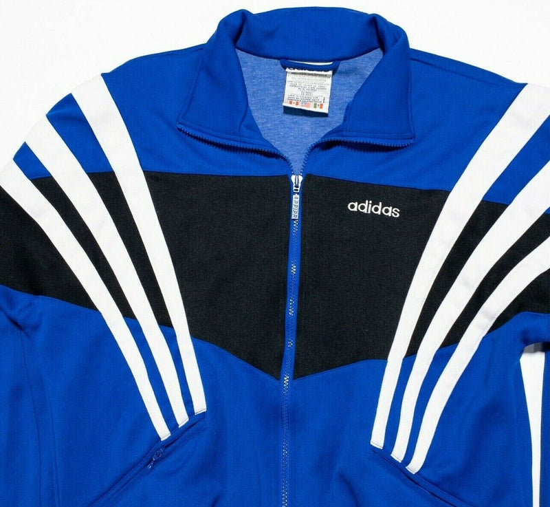 Vintage Adidas Track Jacket Men's Small 90s Blue Three Stripes Soccer Warm-Up