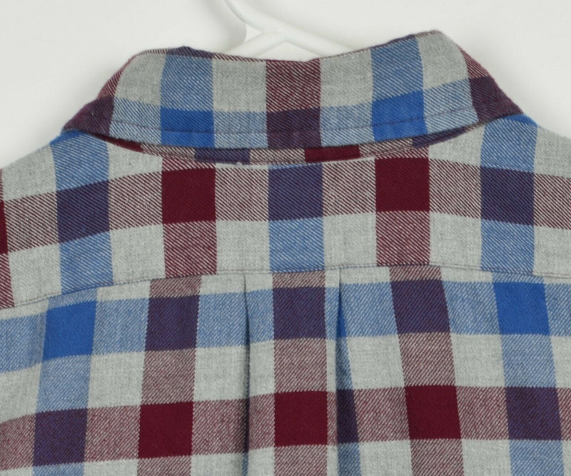 Brooks Brothers Men’s XL Flannel Regent Red Blue Buffalo Plaid Button-Down Shirt