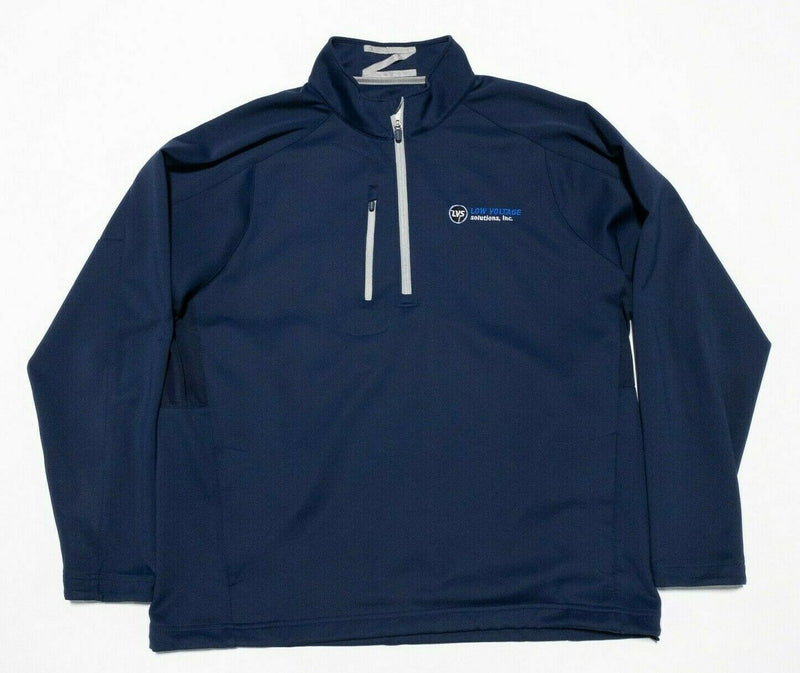 Zero Restriction Tour Series 1/4 Zip Jacket Navy Blue Golf Wicking Men's 2XL