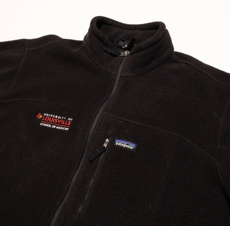 Patagonia Synchilla Fleece Jacket Men's 2XL Black Full Zip Louisville Medicine