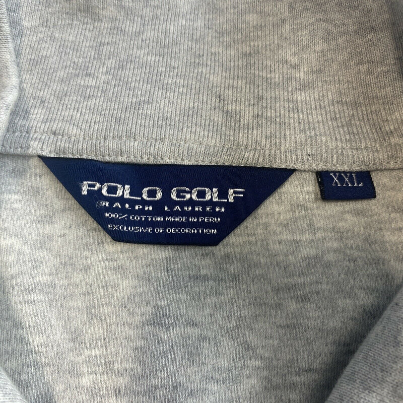 Polo Golf Ralph Lauren Men's 2XL Heather Gray Big Pony 1/4 Zip Sweater Vest