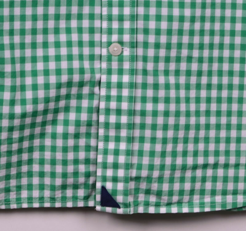 UNTUCKit Men's Sz 2XL Green White Gingham Check Plaid Button-Down Shirt